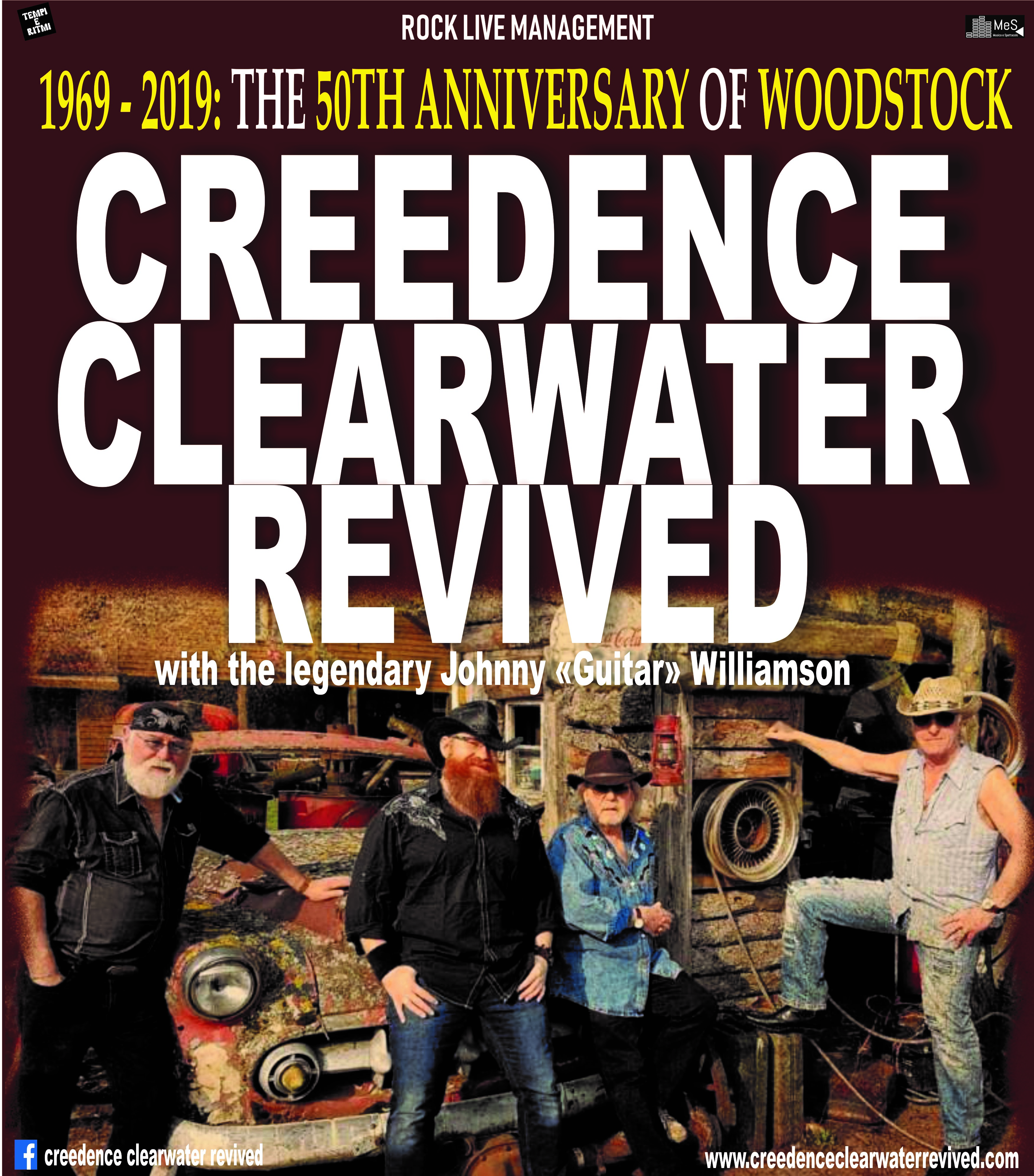 ARCHIVIO: CREEDENCE CLEARWATER REVIVED – “THE 50th ANNIVERSARY OF WOODSTOCK” TOUR