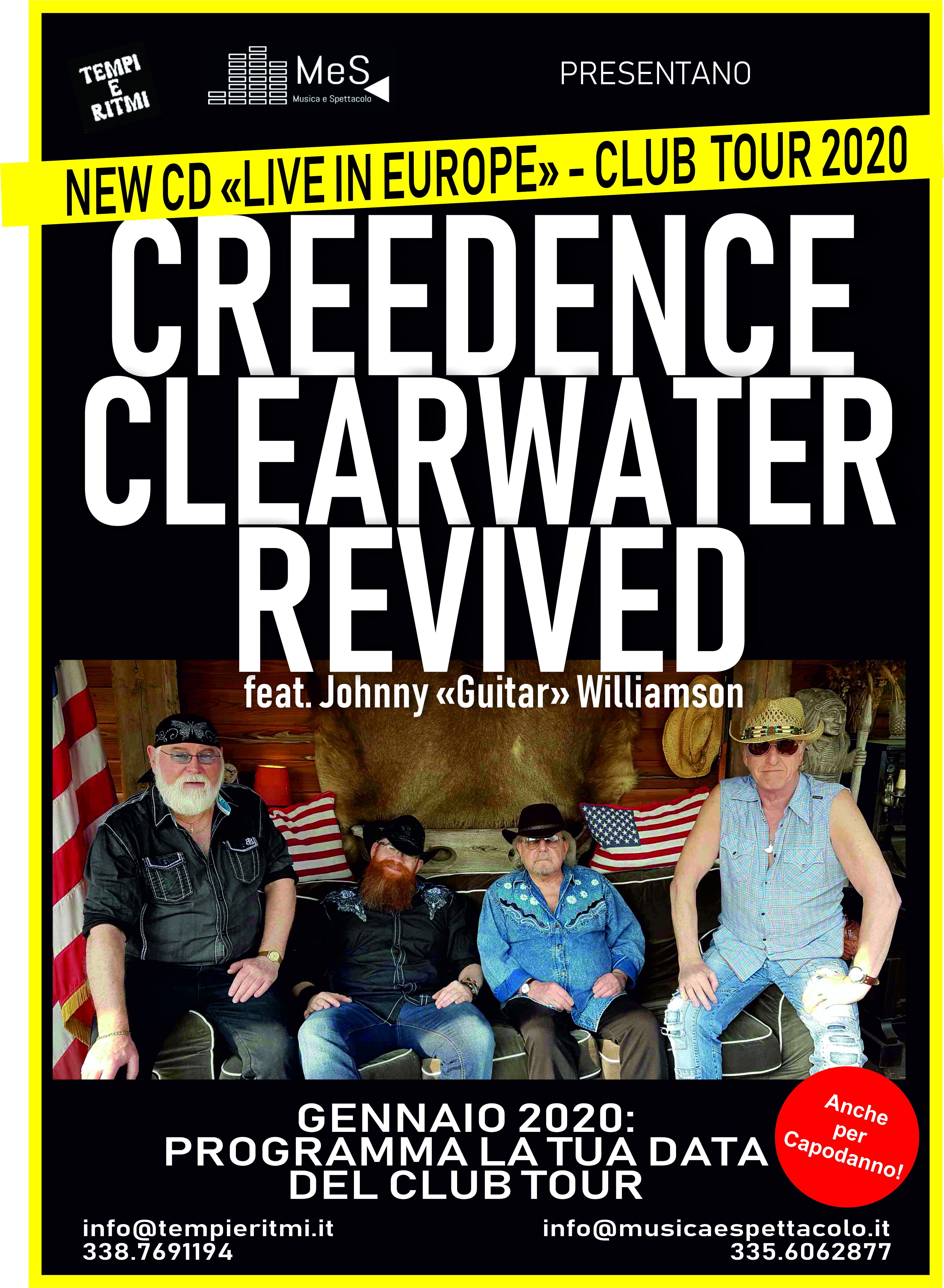 CREEDENCE CL. REVIVED: ECCO IL NUOVO CD “LIVE IN EUROPE” E IL CLUB TOUR 2020 IN ITALIA