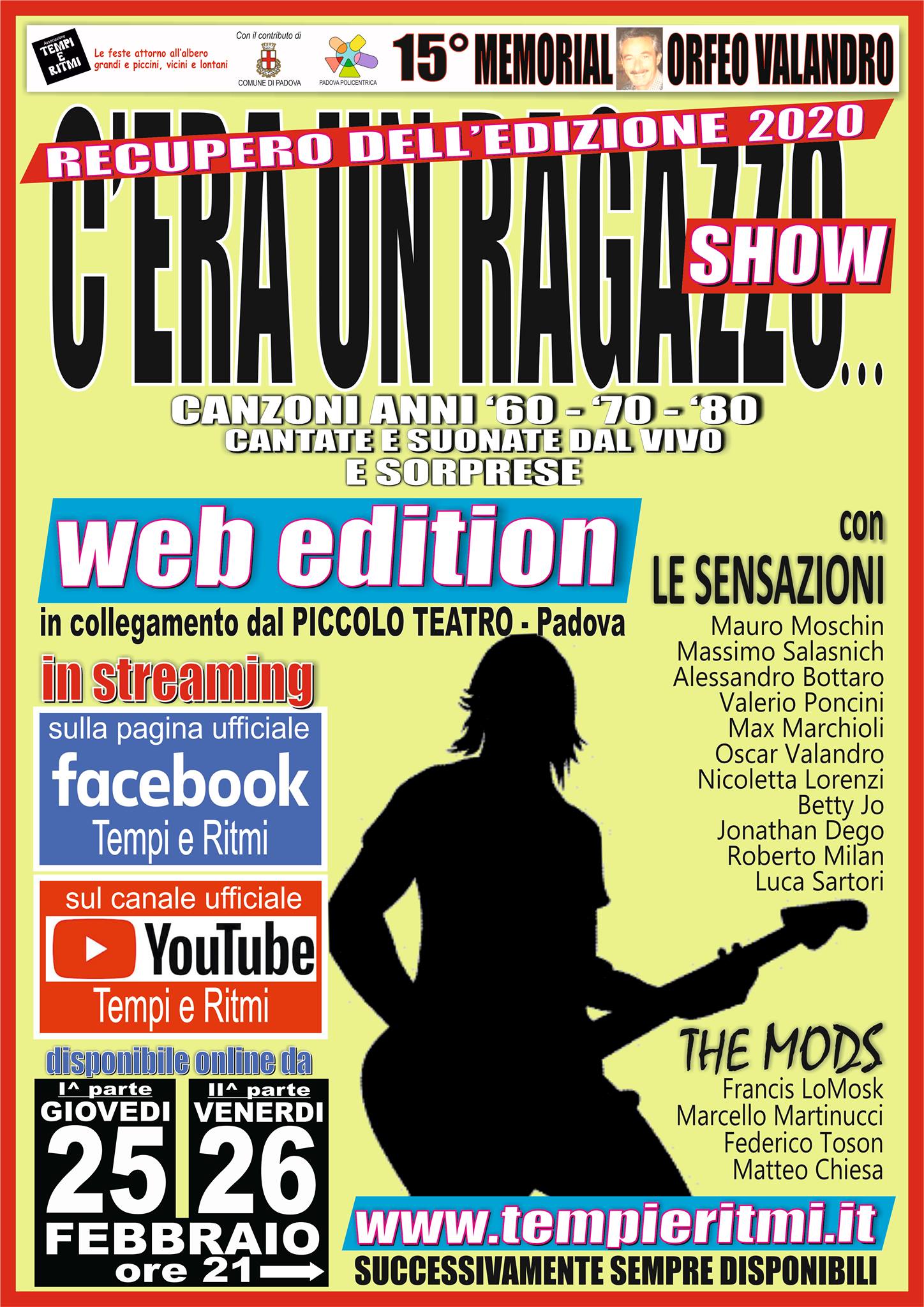 C’ERA UN RAGAZZO…SHOW – WEB EDITION