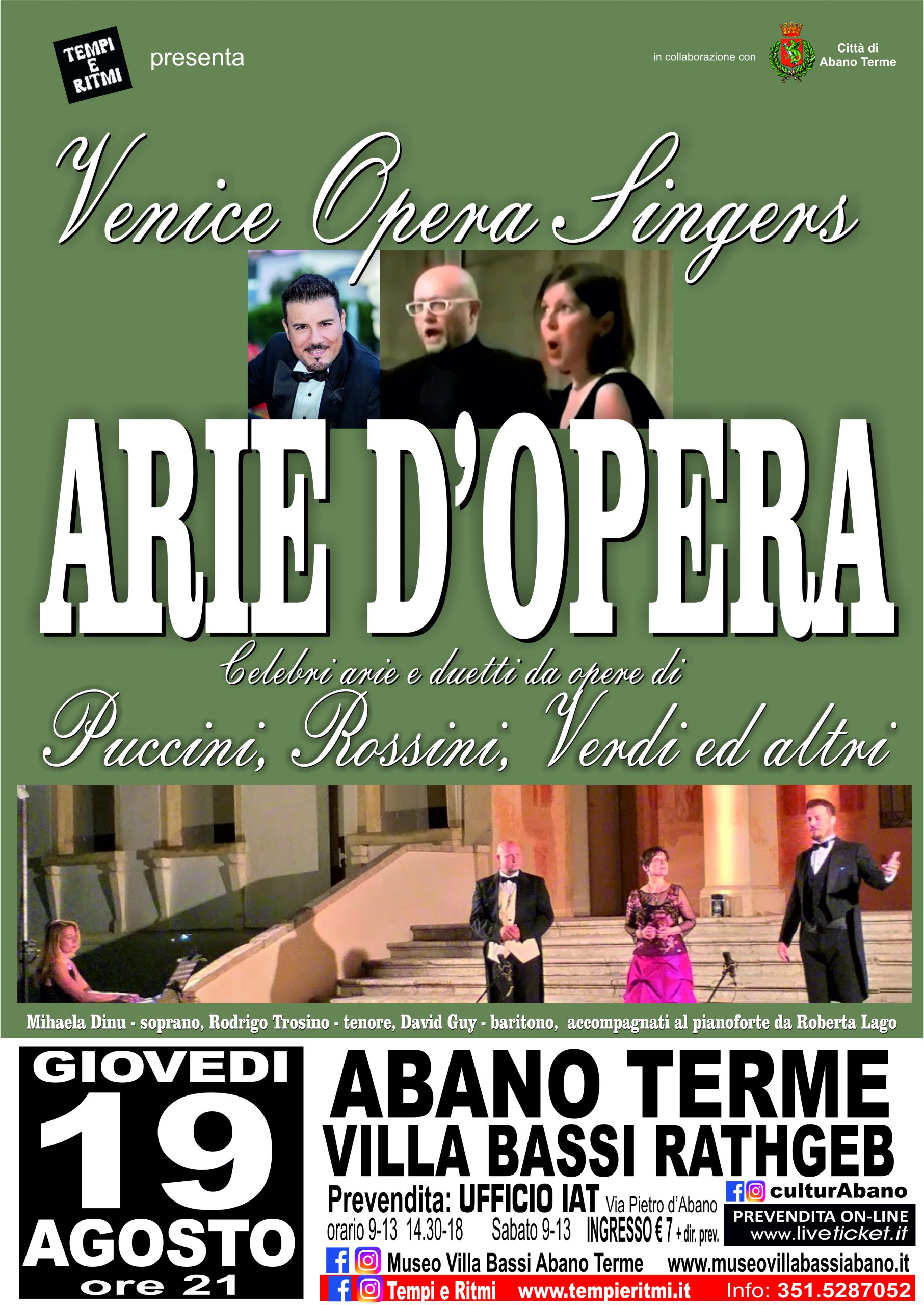 ARIE D’OPERA – “VENICE OPERA SINGERS” AD ABANO TERME