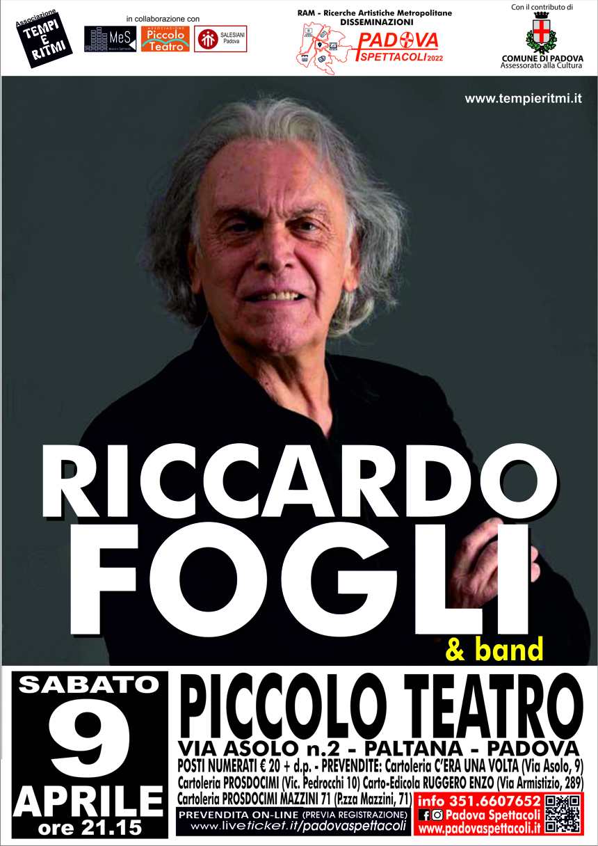 RICCARDO FOGLI A PADOVA IL 9/4